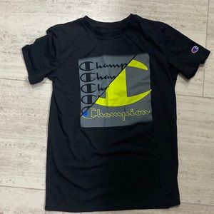 Boys gently used black champion t shirt size XL